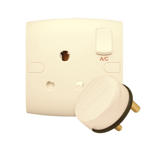 Special Socket with Plug 15 Amp 7x7 cm Beige, ALF Classic | Al Fanar